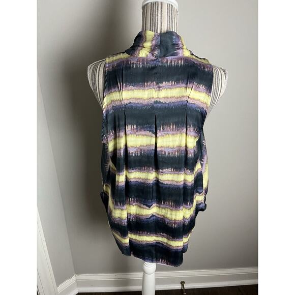 Free People SZ XS Drape Wrapped Silky Tank Multicolor BOHO - Picture 3 of 6